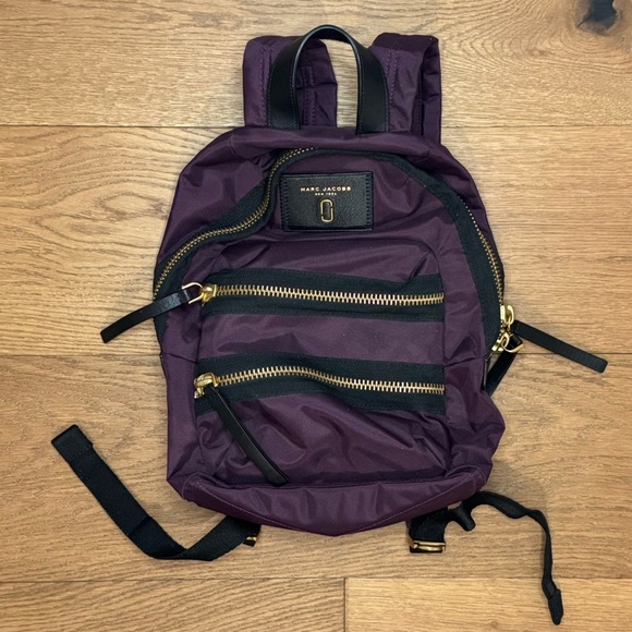 Marc Jacobs Nylon Biker Mini Backpack - Like New - Purple & Black - Picture 1 of 8